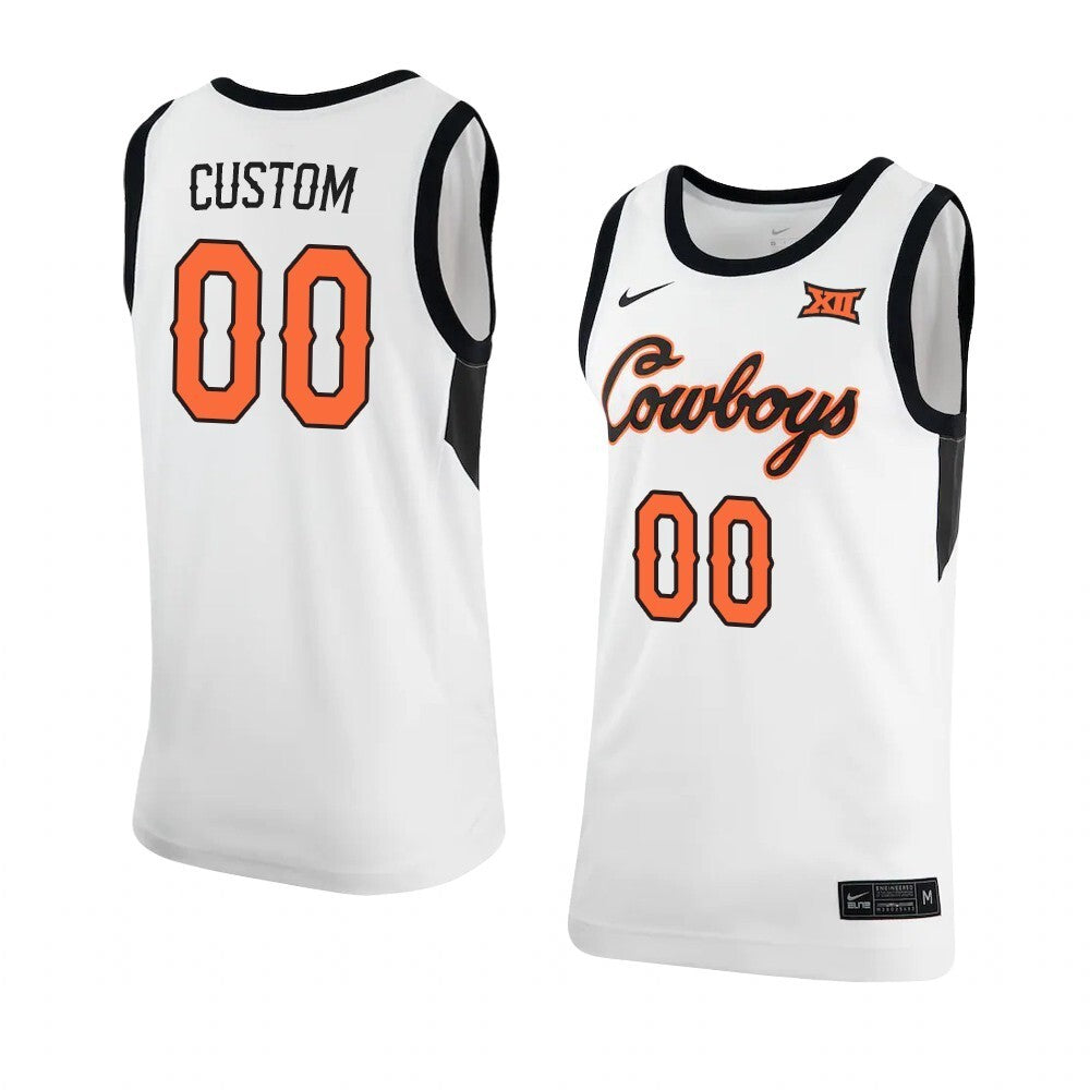 OKLAHOMA STATE COWBOYS Custom Basketball Jersey Retro Replica White College Football Jersey football jersey product view 1