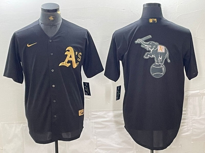 Oakland Athletics Black Gold 4 Edition Style 6 Baseball Jersey baseball jersey product view 1