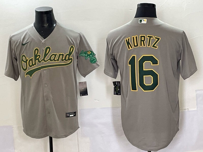 Oakland Athletics #16 Nick Kurtz Athletics Adult Style 3 Baseball Jersey baseball jersey product view 1