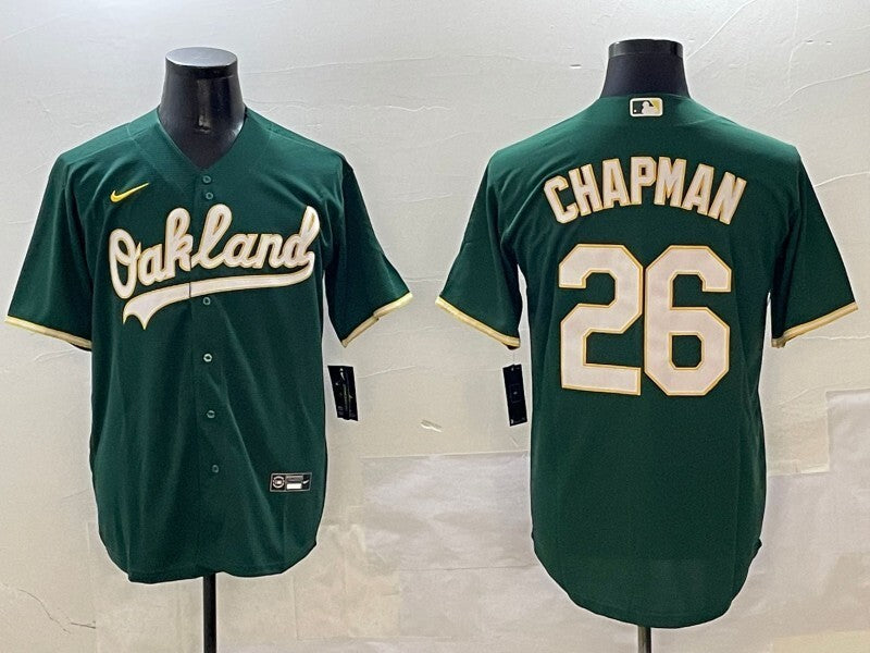 Oakland Athletics #26 Matt Chapman Athletics Fan Edition Baseball Jersey baseball jersey product view 1