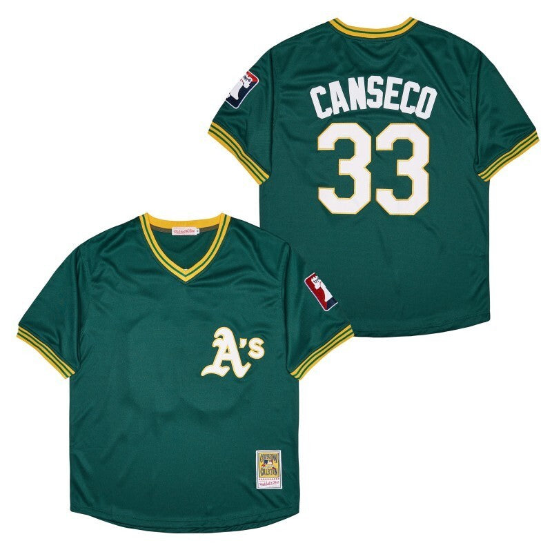Oakland Athletics #33 Jose Canseco Style 1 Baseball Jersey baseball jersey product view 1