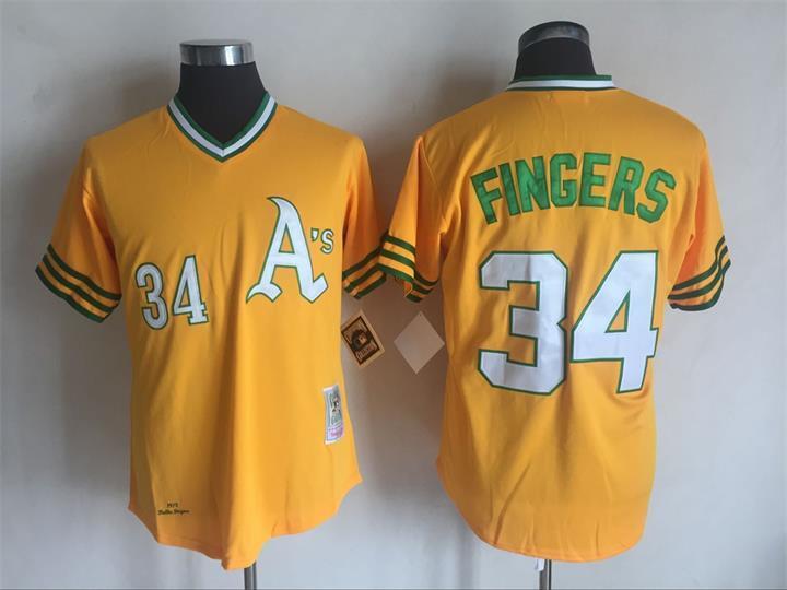 Oakland Athletics #34 Style 1 Baseball Jersey baseball jersey product view 1