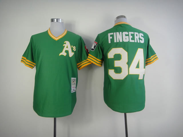 Oakland Athletics #34 Style 2 Baseball Jersey baseball jersey product view 1