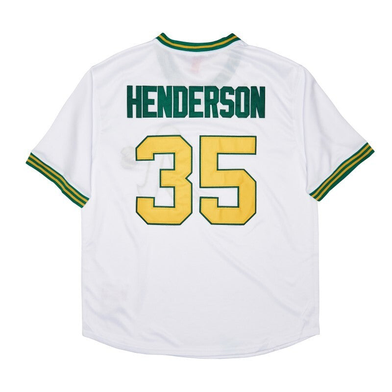 Oakland Athletics #35 Rickey Henderson Style 1 Baseball Jersey baseball jersey product view 1