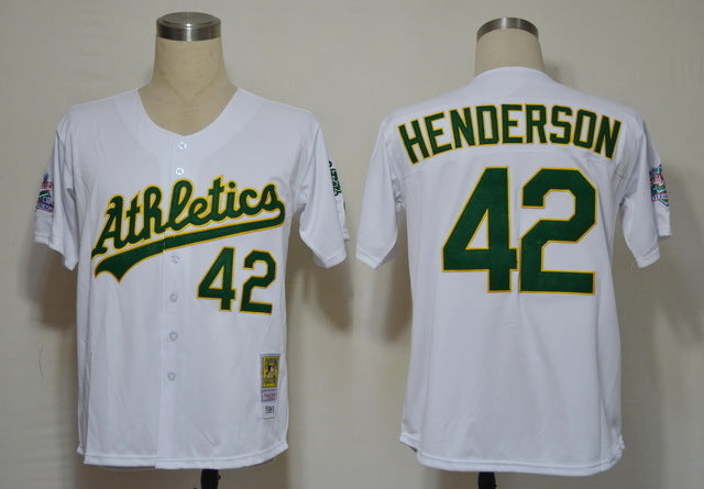 Oakland Athletics #42 Baseball Jersey baseball jersey product view 1