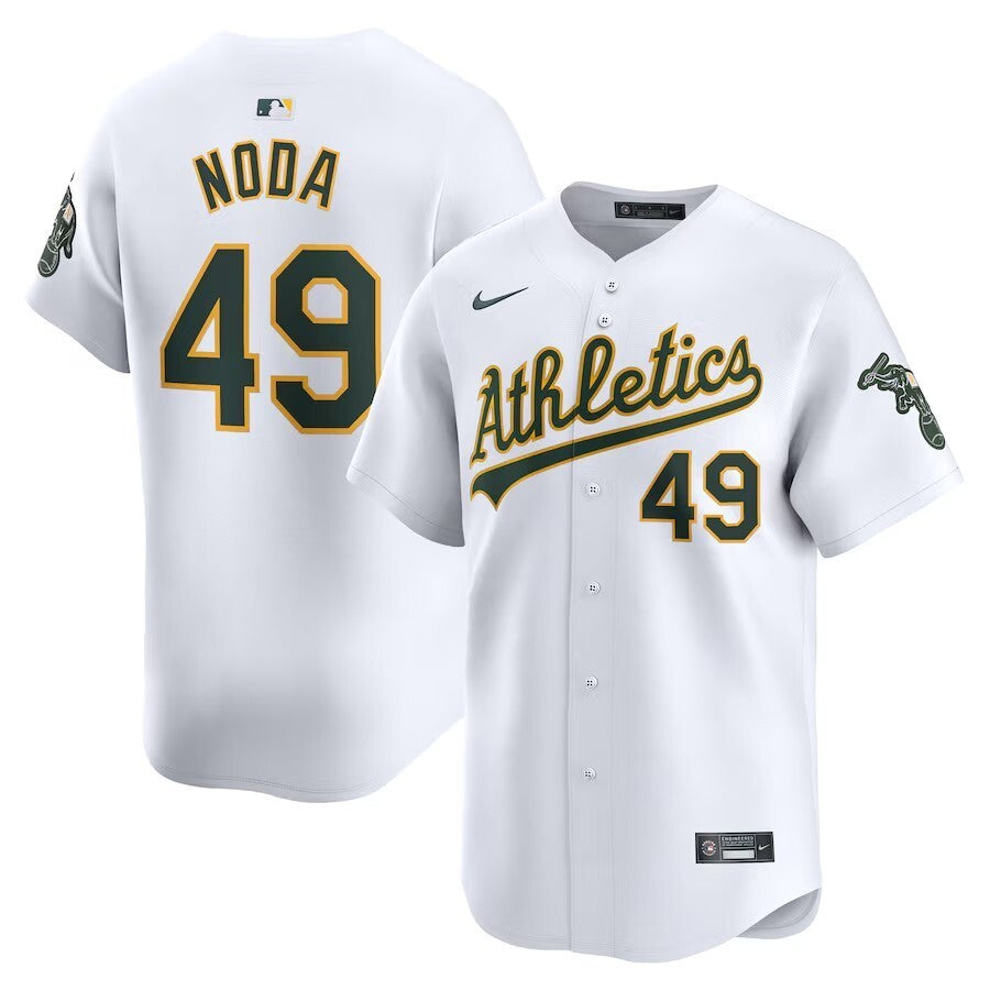 Oakland Athletics #49 Ryan Noda Home Limited Player Jersey - White Baseball Jersey baseball jersey product view 1