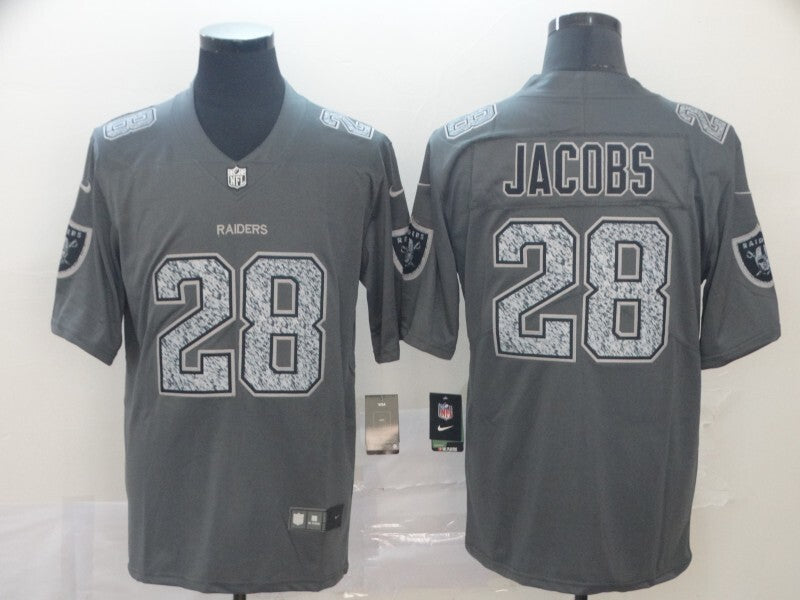 Oakland Raiders 28 Jacobs Football Jersey football jersey product view 1