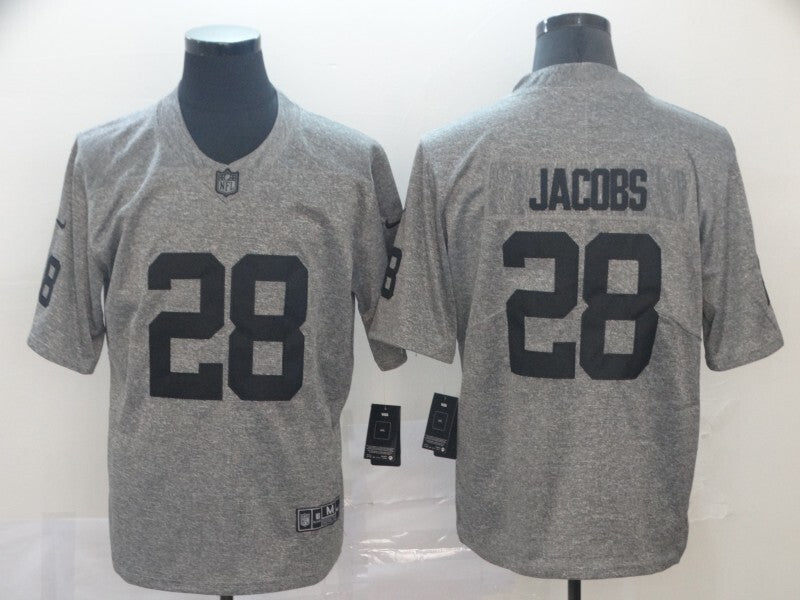 Oakland Raiders 28 Jacobs Black Football Jersey football jersey product view 1
