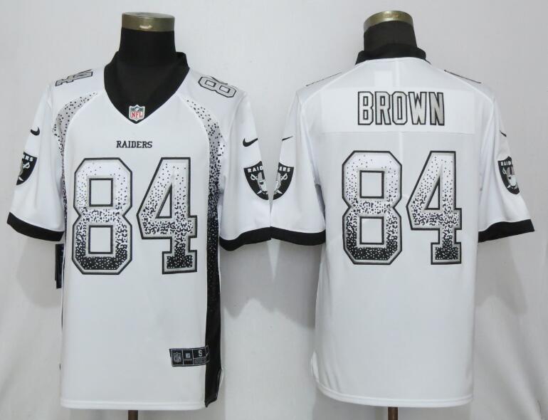 Oakland Raiders 84 Brown Vapor Untouchable Drift Fashion White Elite Jersey Football Jersey football jersey product view 1