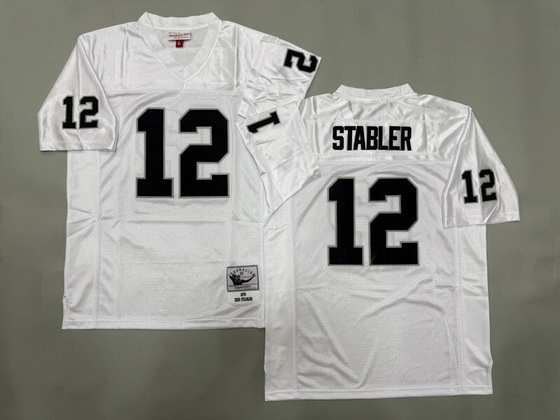 Oakland Raiders #12 Ken Stabler Los Angeles Raiders Style 2 Football Jersey football jersey product view 1