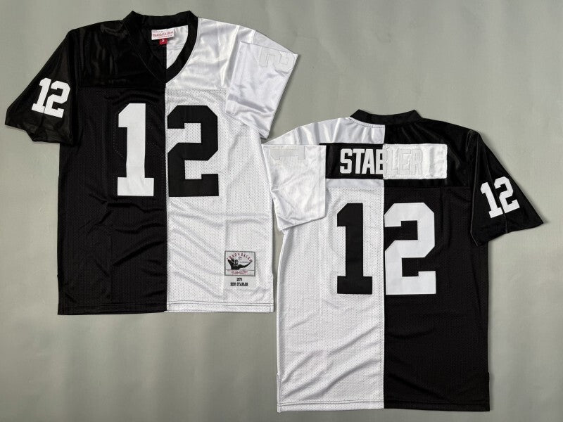 Oakland Raiders #12 Ken Stabler Los Angeles Raiders Style 7 Football Jersey football jersey product view 1