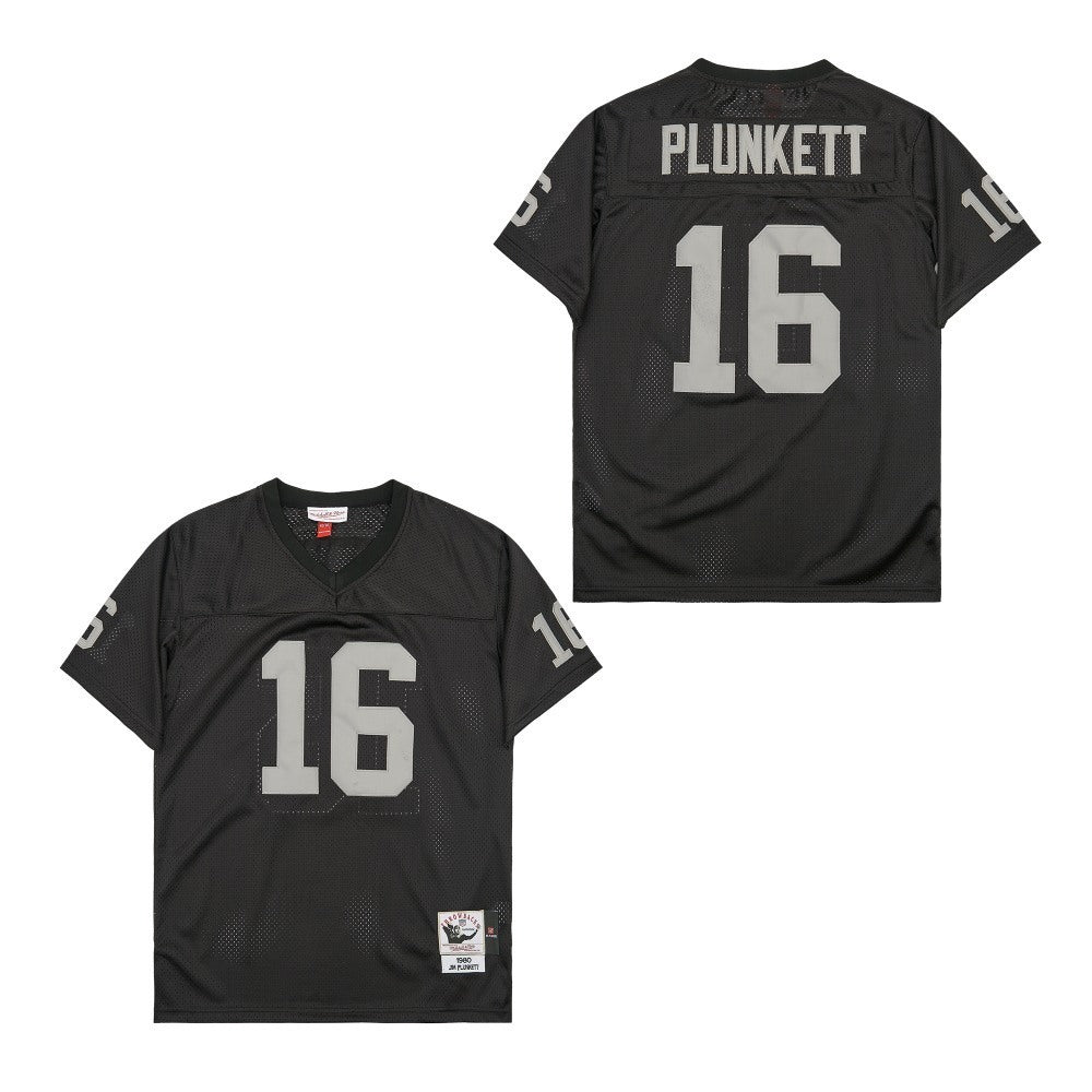 Oakland Raiders #16 Jim Plunkett PLUNKETT#16 Black Football Jersey football jersey product view 1