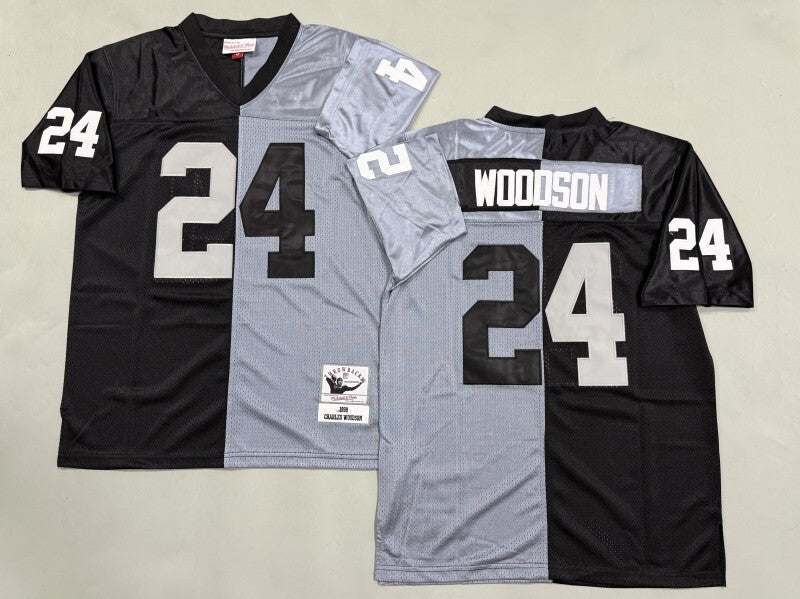 Oakland Raiders #24 Charles Woodson Los Angeles Raiders Style 2 Football Jersey football jersey product view 1