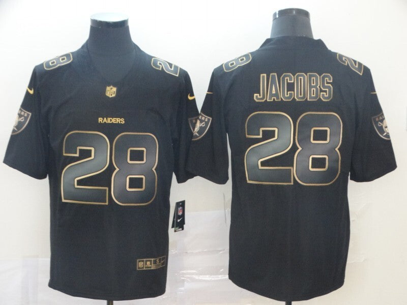 Oakland Raiders #28 Josh Jacob Football Jersey football jersey product view 1