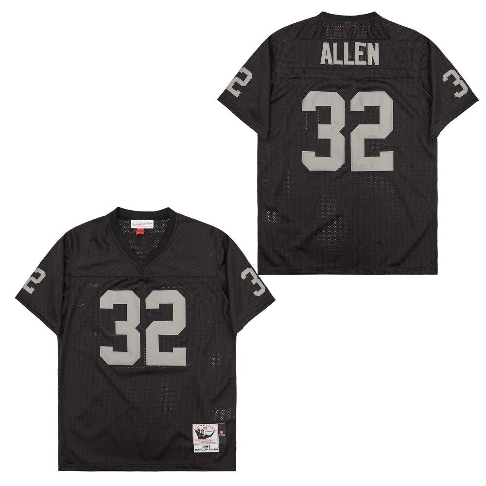 Oakland Raiders #32 Marcus Allen #32 Black Football Jersey football jersey product view 1