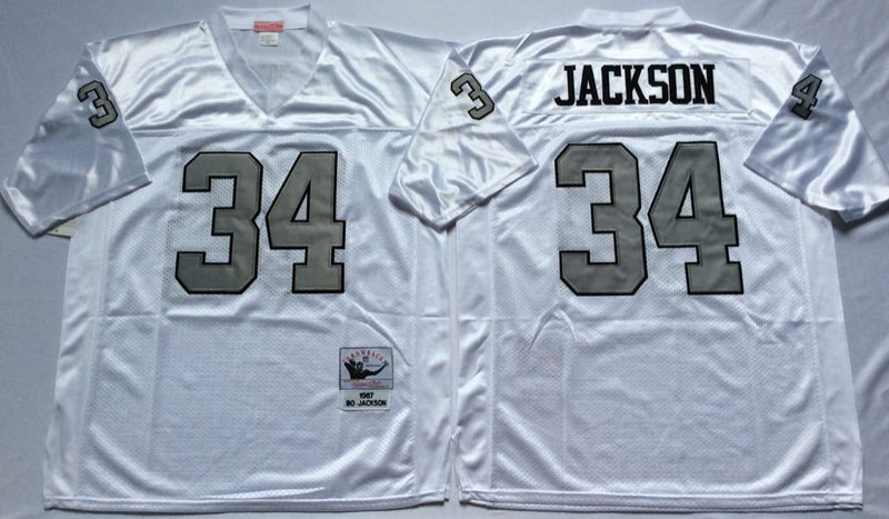 Oakland Raiders #34 Bo Jackson Throwback Style 2 Football Jersey football jersey product view 1