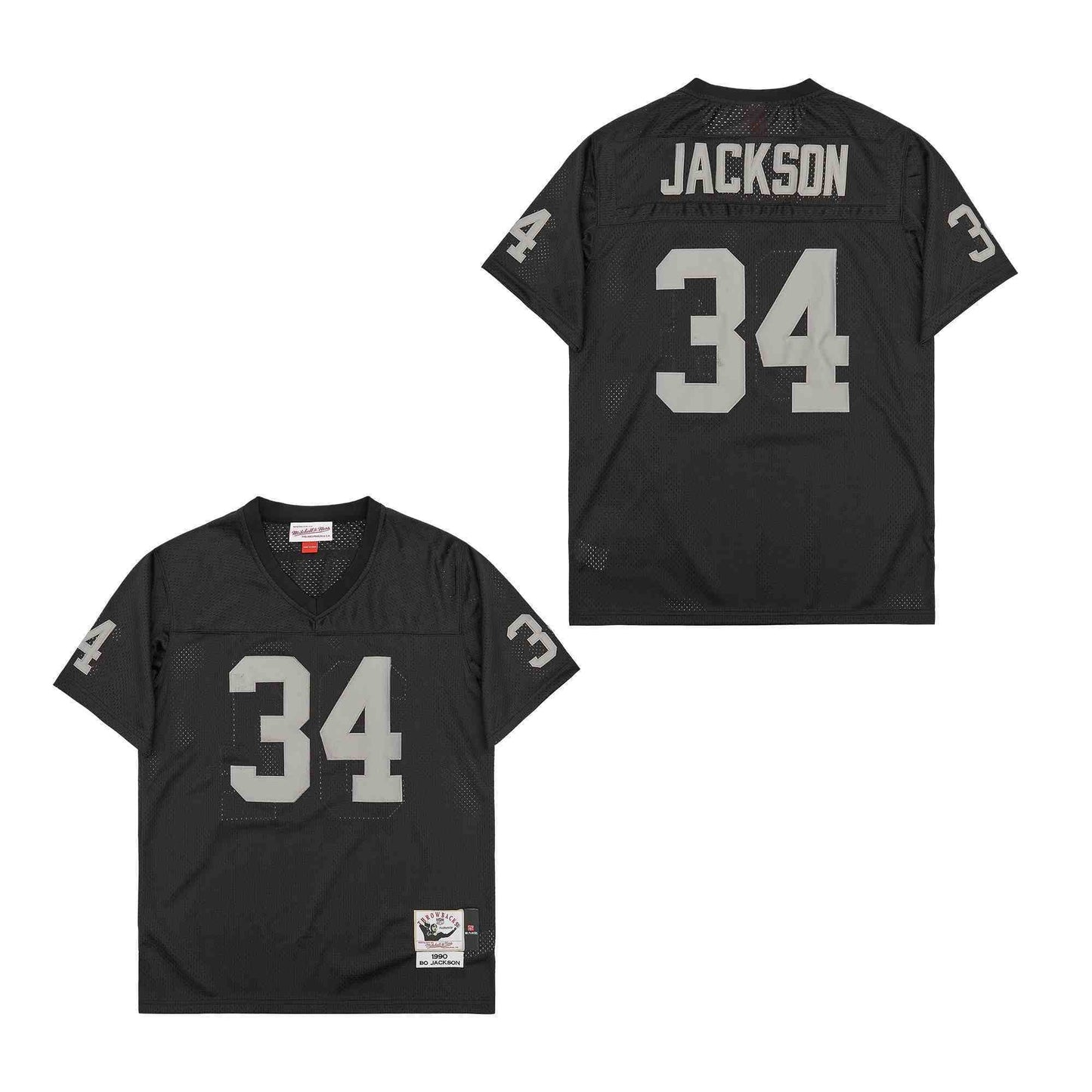 Oakland Raiders #34 Bo Jackson #JACKSON Black 34 # Football Jersey football jersey product view 1