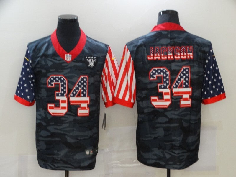 Oakland Raiders #34 Bo Jackson Football Jersey football jersey product view 1
