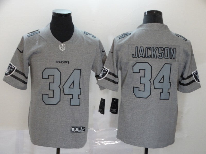 Oakland Raiders #34 Retro Hemp Gray 251 Football Jersey football jersey product view 1
