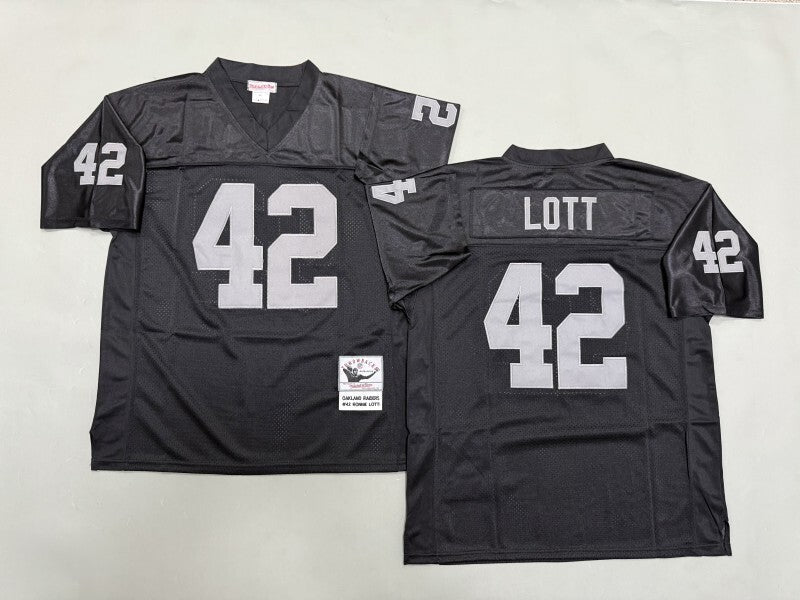 Oakland Raiders #42 Fred Ronnie Lott Los Angeles Raiders Style 1 Football Jersey football jersey product view 1