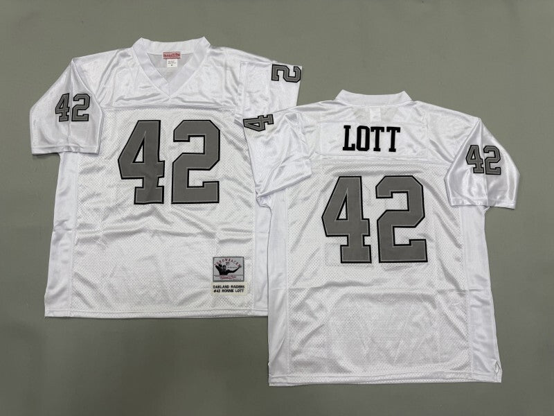 Oakland Raiders #42 Fred Ronnie Lott Los Angeles Raiders Style 3 Football Jersey football jersey product view 1