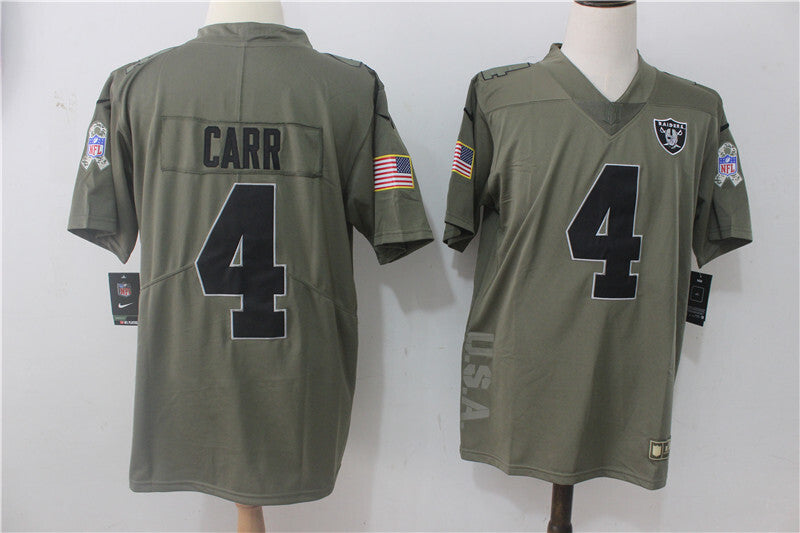 Oakland Raiders #4 Derek Carr Style 2 Football Jersey football jersey product view 1