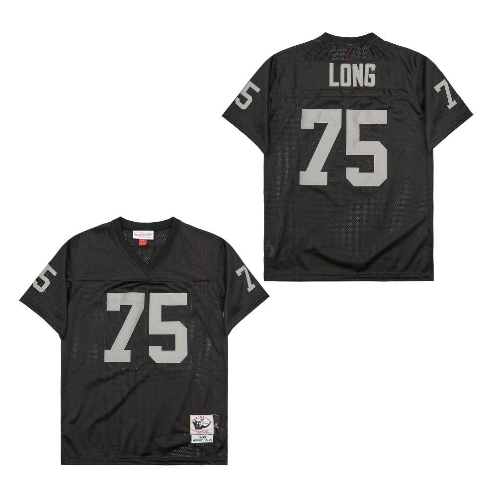 Oakland Raiders #75 Howie Long LONG#75 Black Football Jersey football jersey product view 1