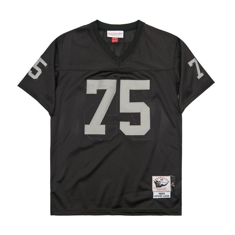Oakland Raiders #75 Howie Long long#75 Black Style 2 Football Jersey football jersey product view 1