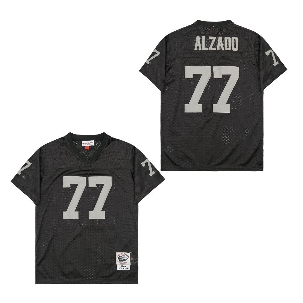 Oakland Raiders #77 Lyle Alzado ALZA00#77 Black Football Jersey football jersey product view 1