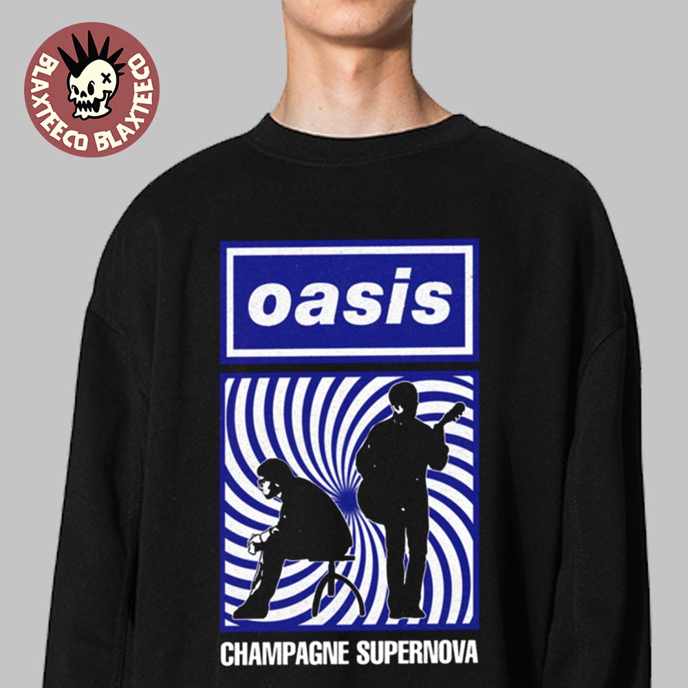 Oasis Champagne Supernova Silhouette Long Sleeve Tee Unisex T-shirt, Sweatshirt, Hoodie, Long Sleeve Tee - T-Shirt, Sweatshirt, Hoodie