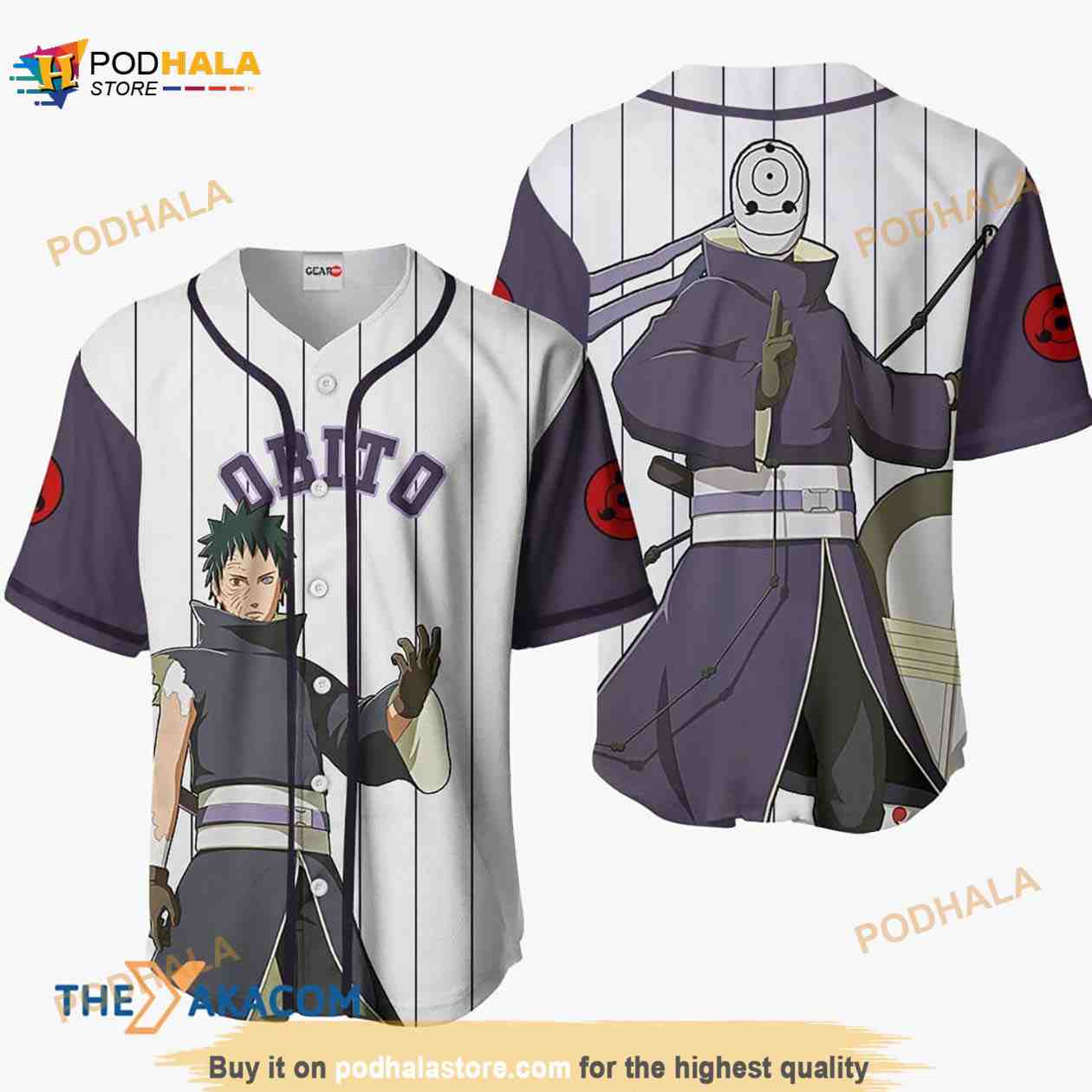 Obito Uchiha Anime For Fans 3D Baseball Jersey Shirt baseball jersey product view 1