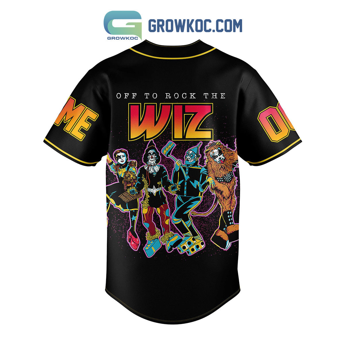 Off To Rock The Wiz Personalized Baseball Jersey baseball jersey product view 1