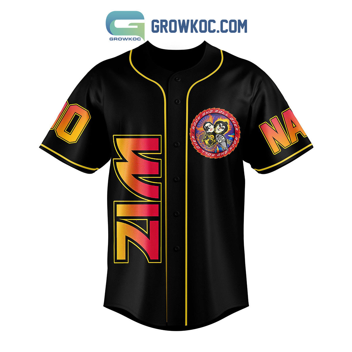 Off To Rock The Wiz Personalized Baseball Jersey baseball jersey product view 3