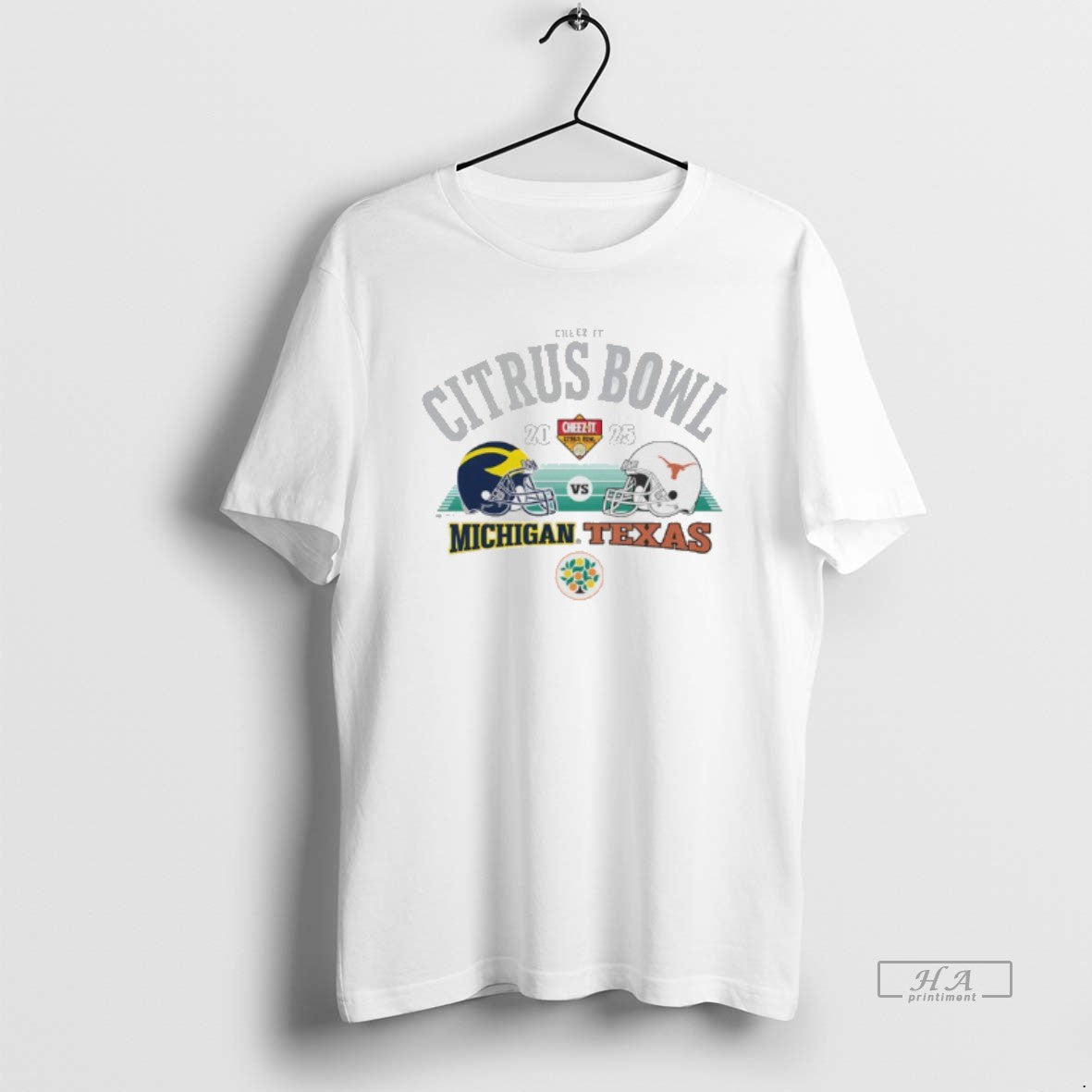 Official 2025 Cheez It Citrus Bowl 2 Team Michigan Vs Texas Helmets - T-Shirt, Sweatshirt, Hoodie