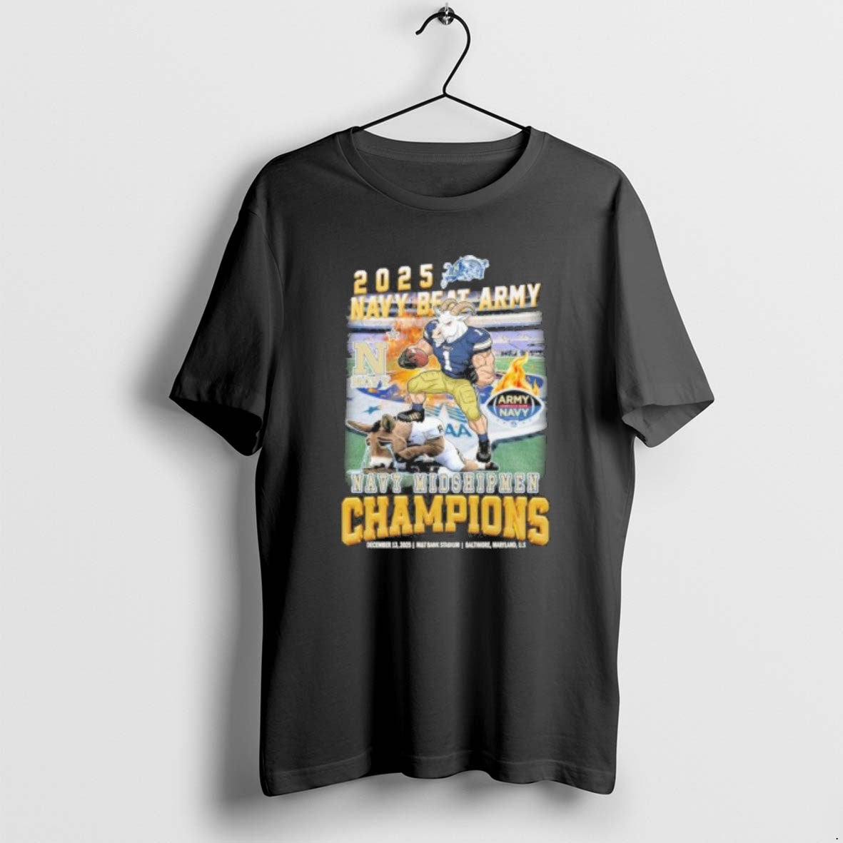Official 2025 Navy Beat Army Mascot Navy Midshipmen Champions - T-Shirt, Sweatshirt, Hoodie