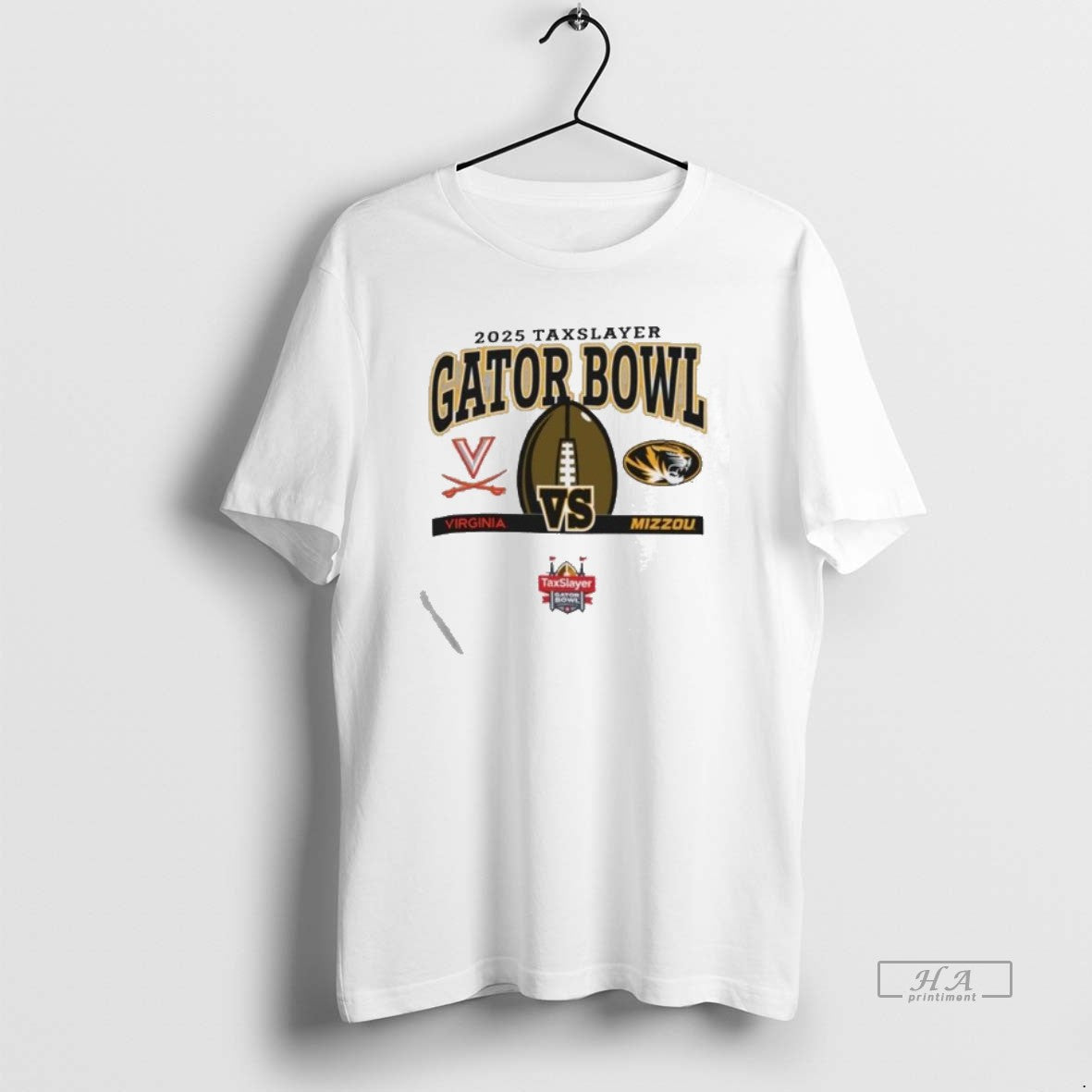 Official 2025 Taxslayer Gator Bowl Virginia Cavaliers Vs Mizzou Tigers Logo - T-Shirt, Sweatshirt, Hoodie