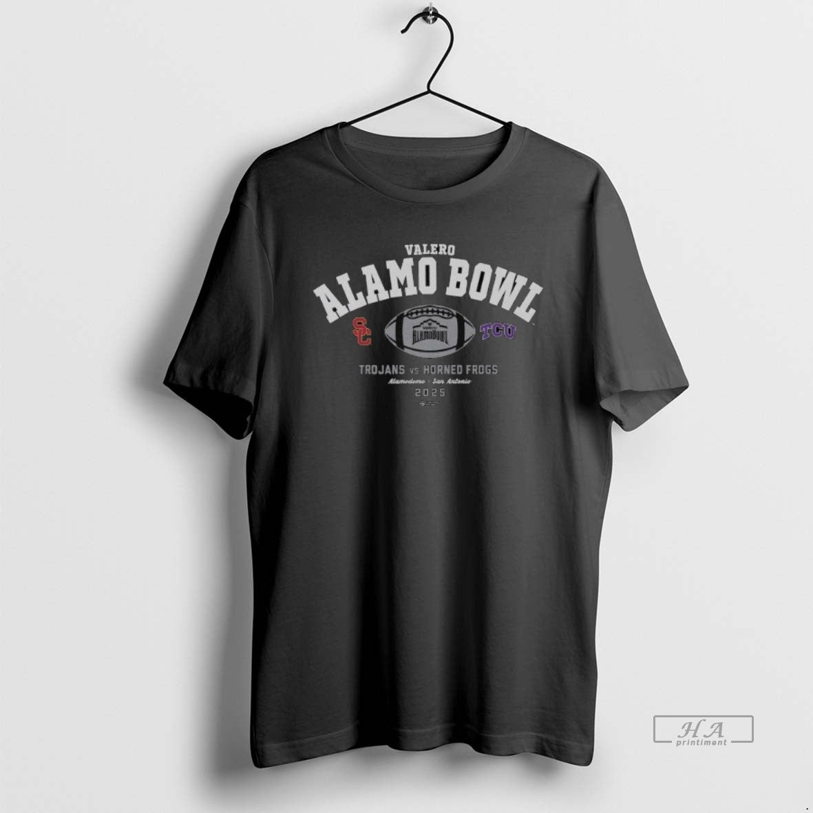 Official 2025 Valero Alamo Bowl 2 Team Usc Trojans Vs Tcu Horned Frogs Long Sleve - T-Shirt, Sweatshirt, Hoodie