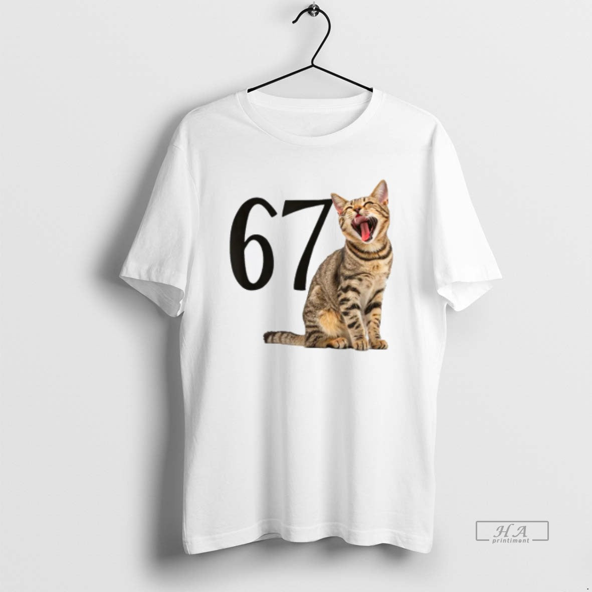 Official 67 Laughing Cat Meme - T-Shirt, Sweatshirt, Hoodie