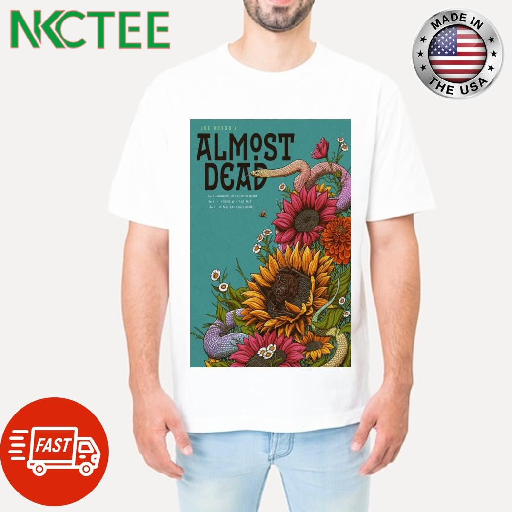 Official Almost Dead Poster Salt Shed Dec 6 2025 Chicago, Il Poster Shirt Unisex T-shirt, Sweatshirt, Hoodie, Long Sleeve Tee - T-Shirt, Sweatshirt, Hoodie