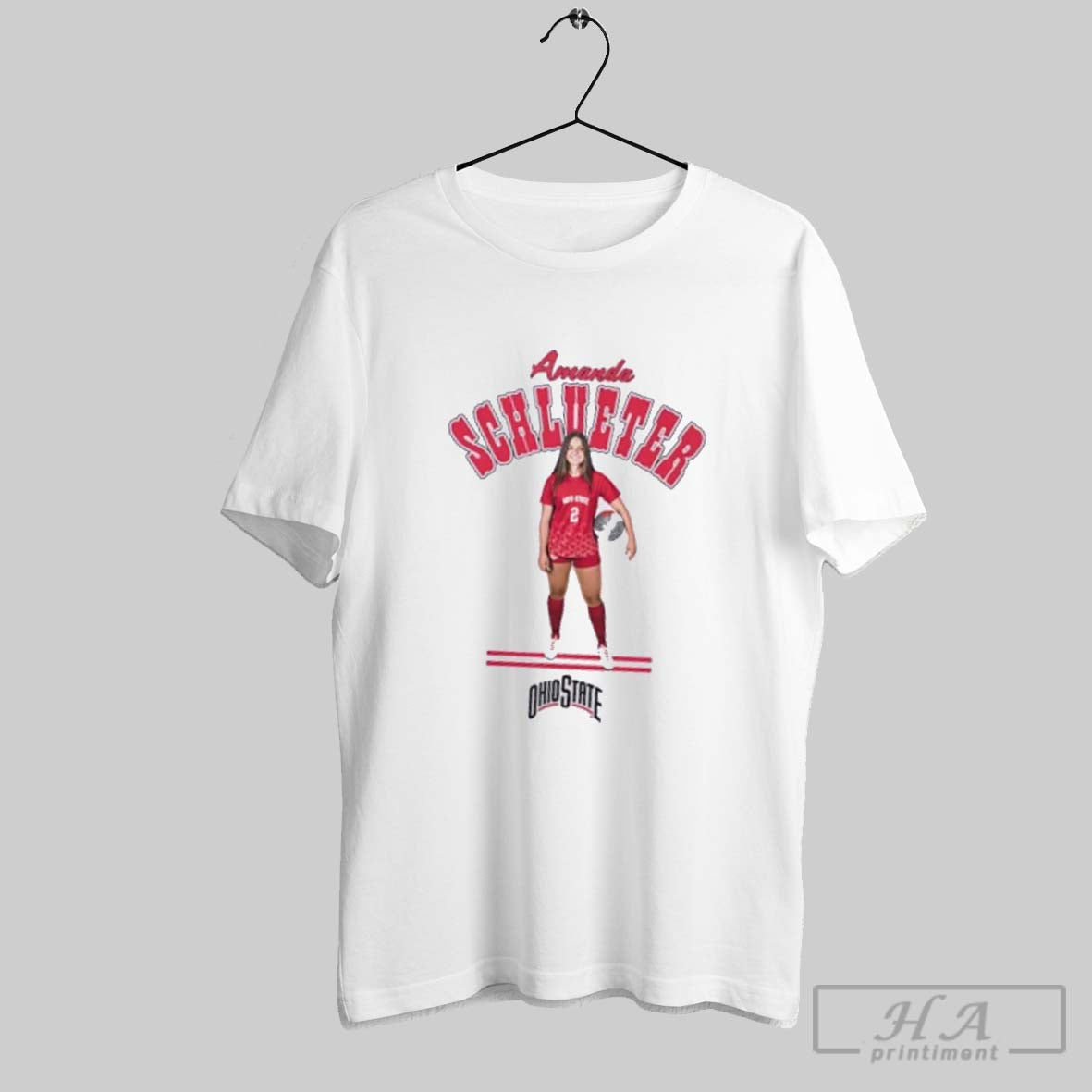 Official Amanda Schlueter Illustrated Ohio State Soccer Unisex T-shirt, Sweatshirt, Hoodie, Long Sleeve Tee - T-Shirt, Sweatshirt, Hoodie