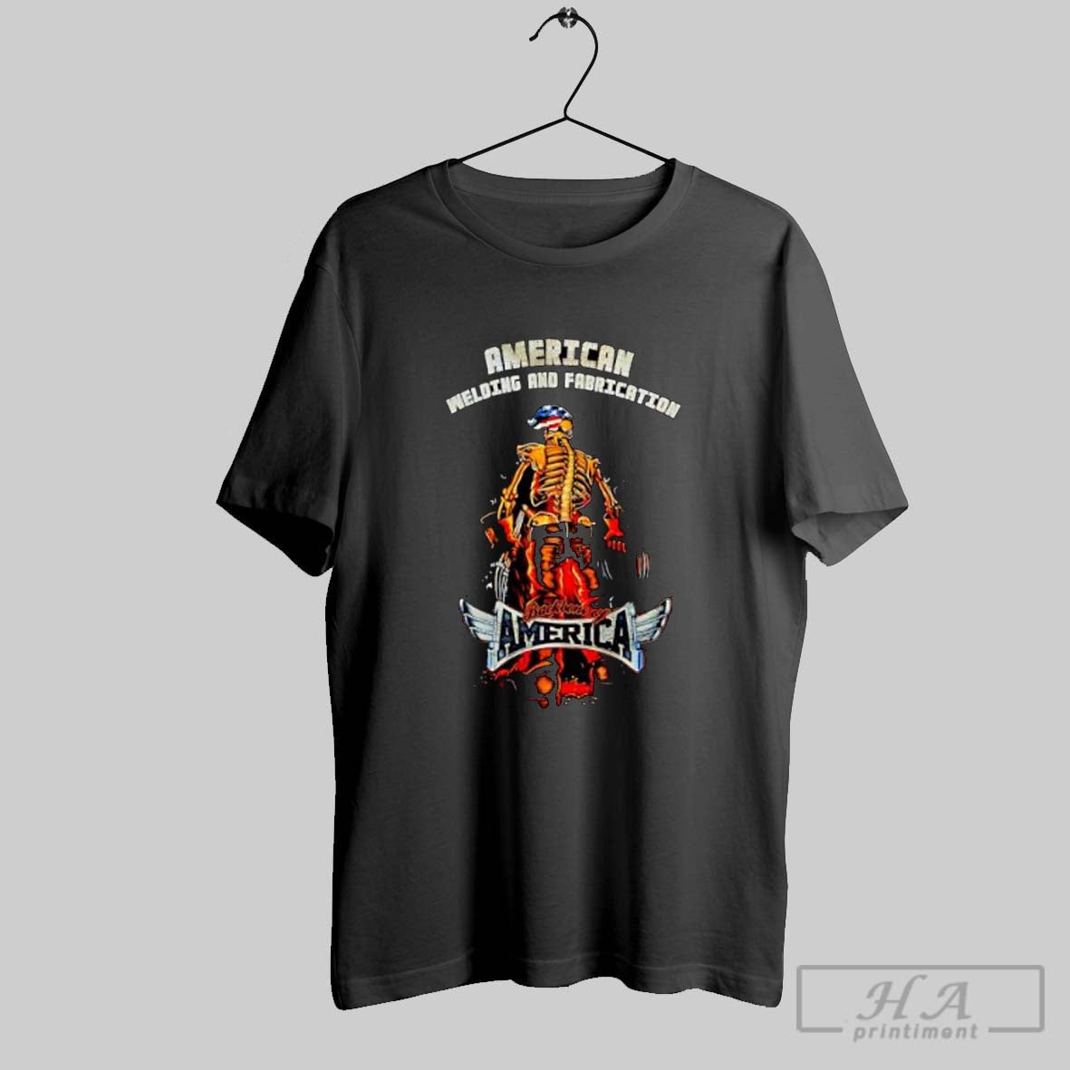 Official American Welding And Fabrication Backbone Of America Skeleton Posters Black Unisex T-shirt, Sweatshirt, Hoodie, Long Sleeve Tee - T-Shirt, Sweatshirt, Hoodie