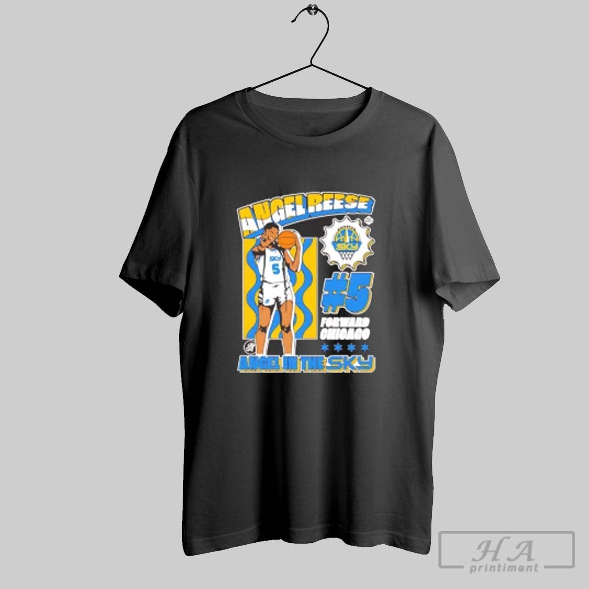 Official Angel Reese Angel In The Sky Forward Chicago Sky Ladies Tee Unisex T-shirt, Sweatshirt, Hoodie, Long Sleeve Tee - T-Shirt, Sweatshirt, Hoodie