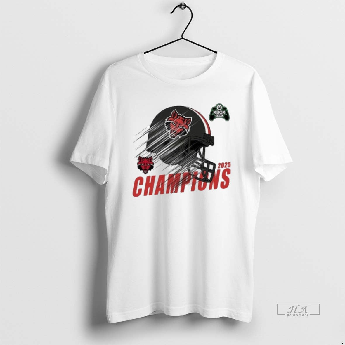 Official Arkansas State Red Wolves Football 2025 Xbox Bowl Champions Helmet - T-Shirt, Sweatshirt, Hoodie