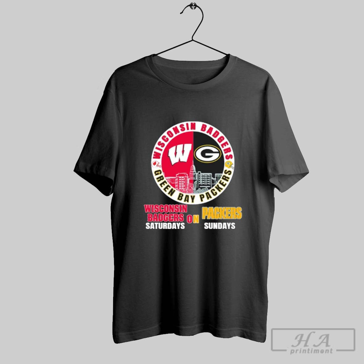Official Badges On Saturdays Packers On Sundays 2025 Unisex T-shirt, Sweatshirt, Hoodie, Long Sleeve Tee - T-Shirt, Sweatshirt, Hoodie