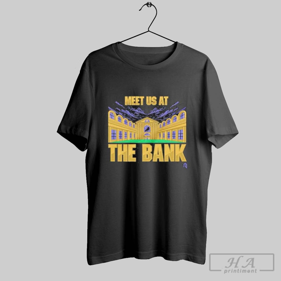 Official Baltimore Ravens Meet Us At The Bank Unisex T-shirt, Sweatshirt, Hoodie, Long Sleeve Tee - T-Shirt, Sweatshirt, Hoodie