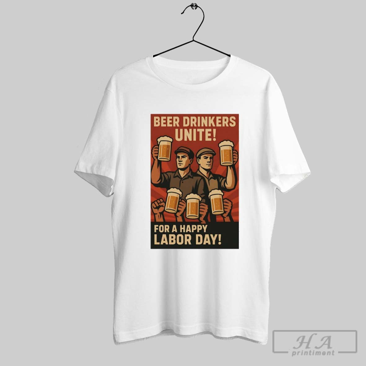 Official Beer Drinkers Unite For A Happy Labor Day T Shirt Unisex T-shirt, Sweatshirt, Hoodie, Long Sleeve Tee - T-Shirt, Sweatshirt, Hoodie