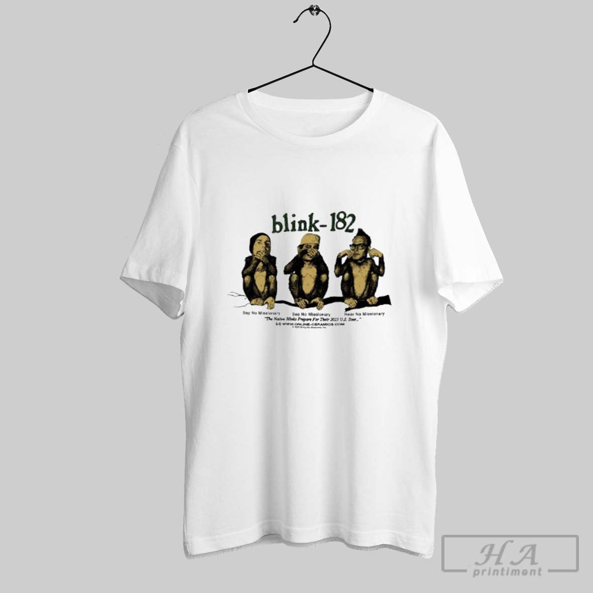 Official Blink 182 Say No Missionary See No Missionary Hear No Missionary The Native Blinks - T-Shirt, Sweatshirt, Hoodie