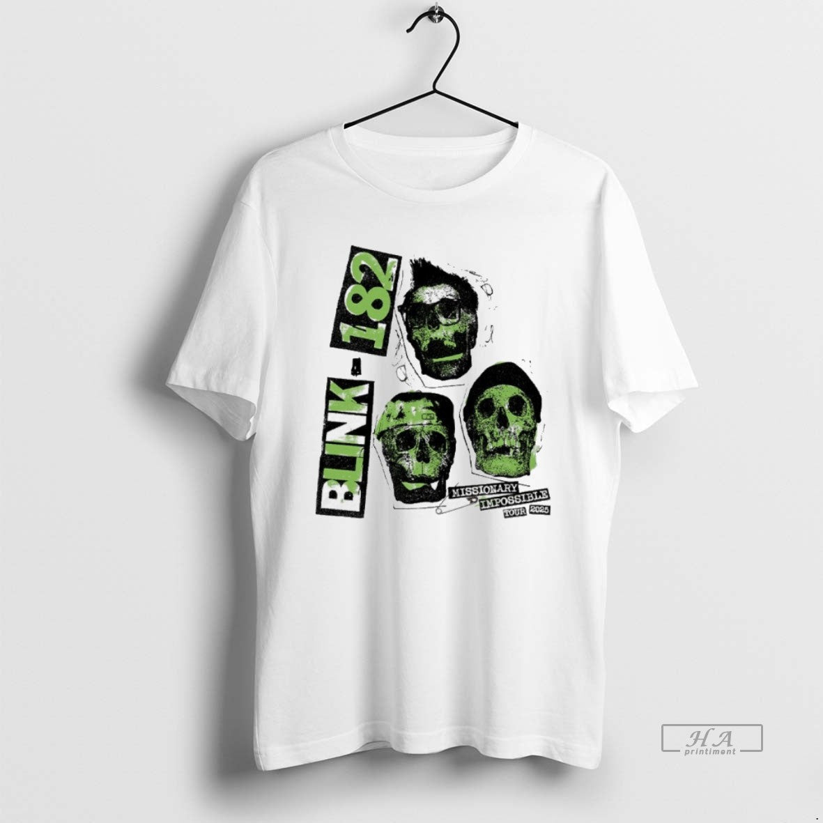 Official Blink 182 White Skull 2025 Tour - T-Shirt, Sweatshirt, Hoodie