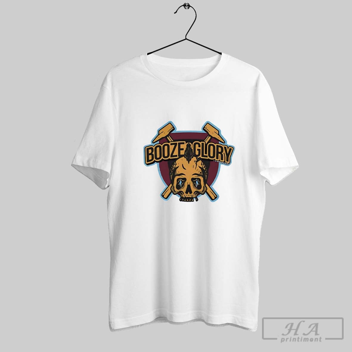 Official Booze And Glory Skull Logo T Shirt Unisex T-shirt, Sweatshirt, Hoodie, Long Sleeve Tee - T-Shirt, Sweatshirt, Hoodie