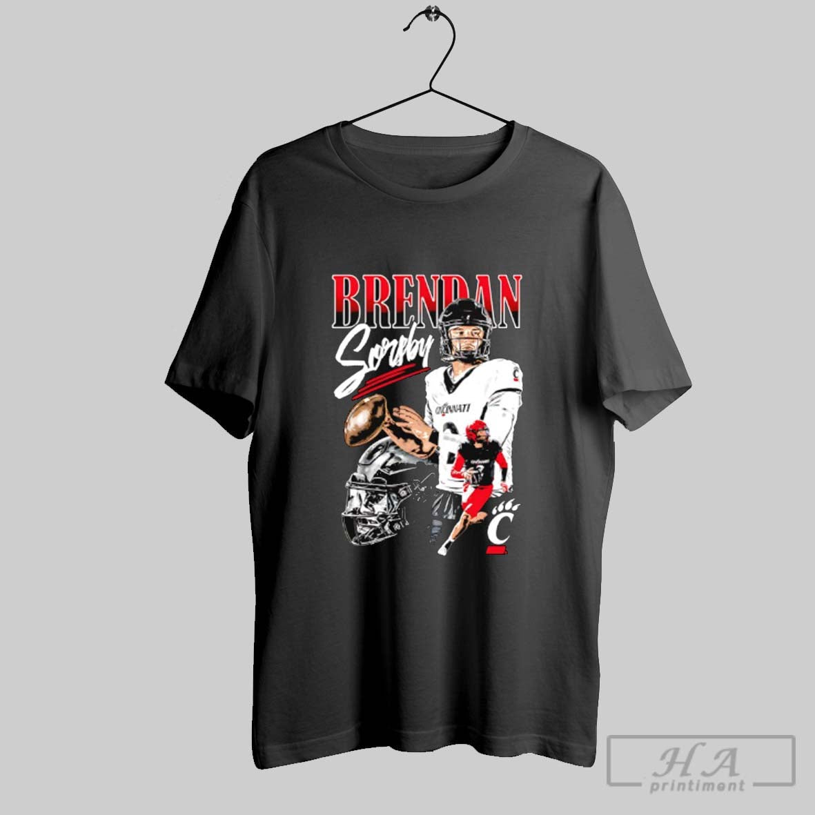 Official Brendan Sorsby Cincinnati Bearcats Football Graphic Unisex T-shirt, Sweatshirt, Hoodie, Long Sleeve Tee - T-Shirt, Sweatshirt, Hoodie